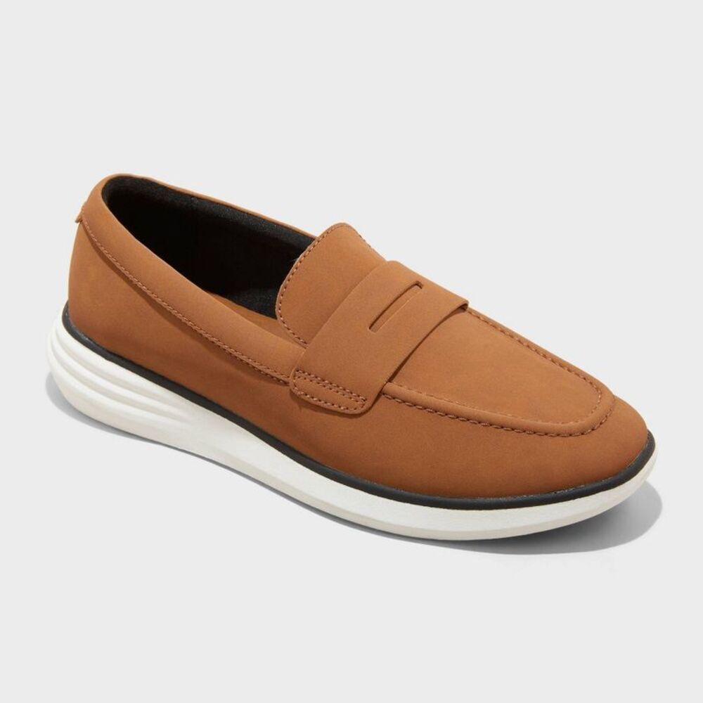 Men's Kobi Hybrid Loafer Sneakers - Goodfellow & Co Cognac 8